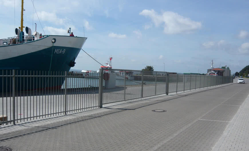 Port Sassnitz ogrodzony przez system Barofor Square