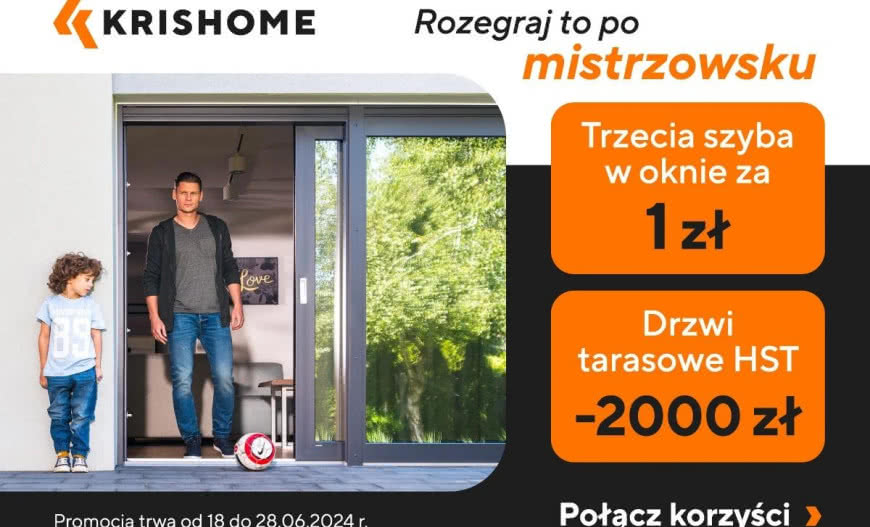 Wygraj mecz o ciepły dom! Okna KRISHOME w super cenach!
