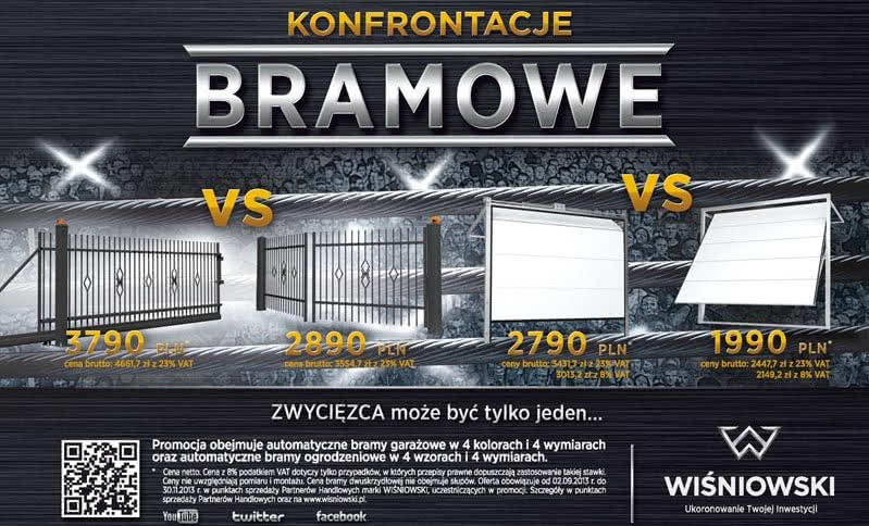 "Konfrontacje bramowe" - promocja firmy Wiśniowski